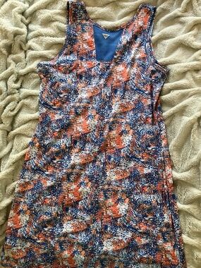 Columbia Women's Navy & Coral Abstract Tank Dress